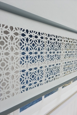 Lazer Stor Perde - Renkli Çıta Detaylı Gri