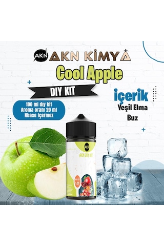 Cool Apple Dıy Kit Yeşil Elma Buz Gıda Aroması %20 Oranda Aroma İçerir Hazır Değildir 100 Ml