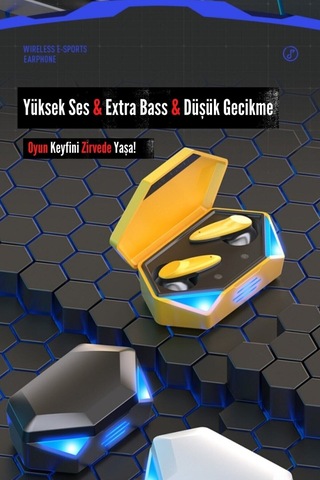Bluetooth Oyucu Kulaklığı G20 Son Sürüm Düşük Gecikmeli Siyah Gaming Kulaklık