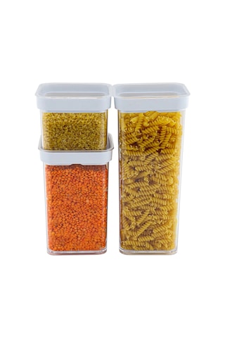 Vakumlu Kare Saklama Kabı - 1 Litre Çok Renkli