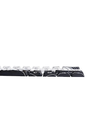 Wooting Manyetik Waves Ansı Black & White Edition Pbt 61 Adet Keycap Seti Renk