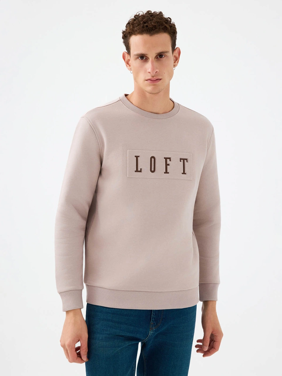 Loft Regular Fit Açık Kahverengi Erkek Sweatshirt Lf2041102 Açık Kahverengi