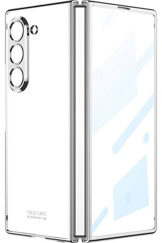 Galaxy Uyumlu Z Fold 6 Kılıf Zore Full Camlı Kıpta Kapak-gümüş