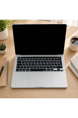 Macbook Pro Avrupa İngilizce Klavye Koruyucu Uk Iso Ters L Enter A2338 M1 M2 A2251 A2289 A2141 Uyumlu Silikon Keyboard Cover Touch Bar Siyah