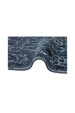 Dark Navy Overdyed Yumuşak İpeksi Tuşeli Halı