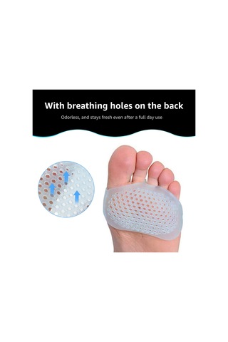 Moveevo Ön Ayak Halluks Valgus Düzeltici Mavi Nefes Alabilir Silikon 2 Çift