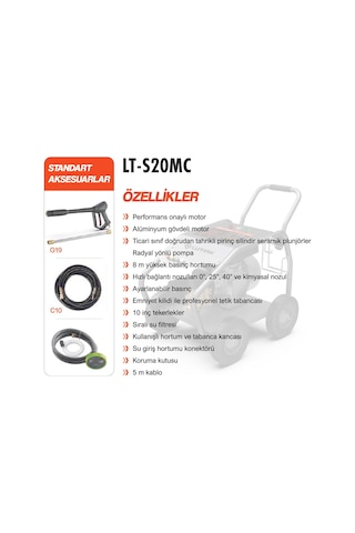 Lutıan Lt-s20mc Basınçlı Yıkama Makinesi 7500w 248bar