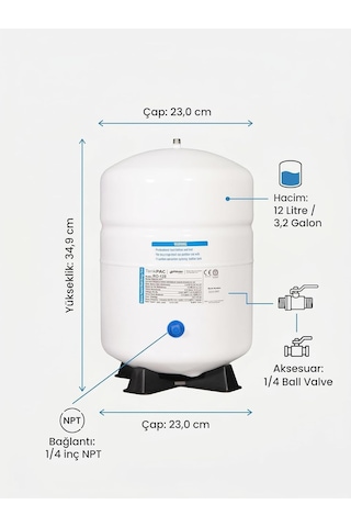 Watalina Su Arıtma Sistemleri Nsf Onaylı 8 Lt Su Arıtma Tankı, 2.2 Galon Diğer