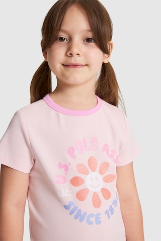 U.S. Polo Assn. Kız Çocuk Açık Pembe Tişört 50325635-vr078 Acık Pembe