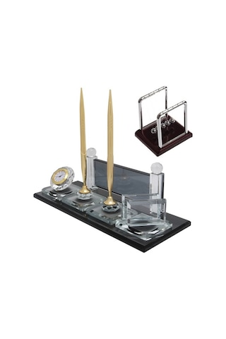 Sentez Newton Denge Topu Hediyeli Kristal Isimlik