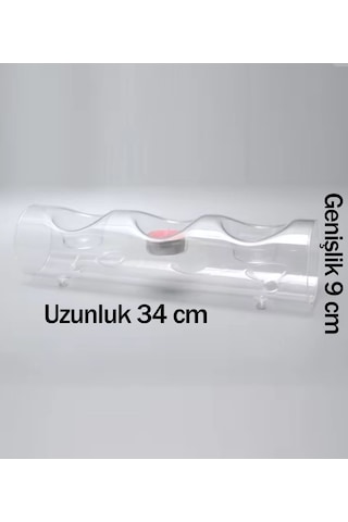 Mumluk Yatay 3 Bölmeli Borosilikat Genişlik 9 Cm Uzunluk 34 Cm Beyaz