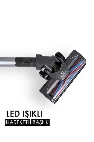 Pirantech ES92 Kablosuz Led Aydınlatmalı Şarjlı Dikey Süpürge