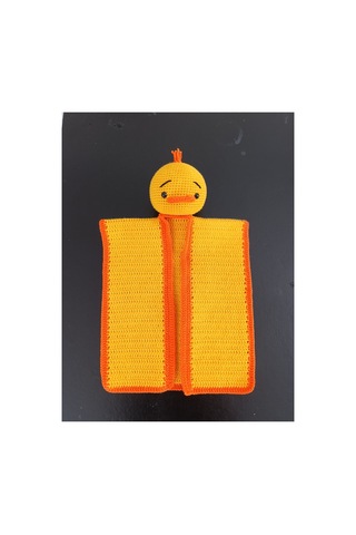 Amigurumi Havuç Kafa Uyku Arkadaşı Büyük Boy Sarı