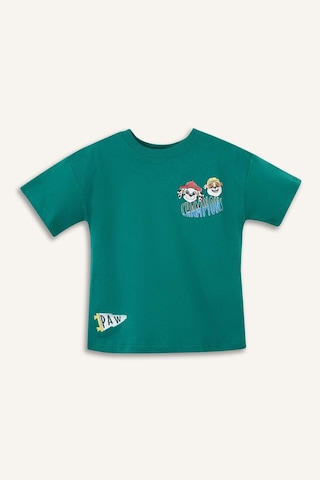 Defacto Paw Patrol Regular Fıt Kısa Kollu Tişört Erkek Bebek G9906a526smgn749 Yeşil-gn749