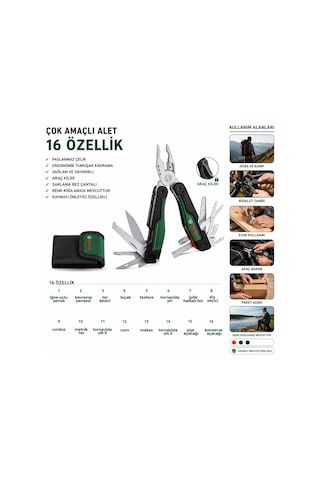 Bşkvirgo Çok Amaçlı Pense Seti 16 Parça Çantalı Bsk2026 Standart