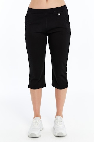 Axxel Kadın Kapri Siyah Büyük Beden Eşofman Altı K-225 Siyah