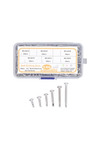 140 Adet M4.2 Derin Diş Vida Seti Kaiyi Standart
