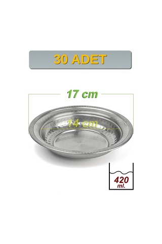 Binbir Trend 17 Cm Yanaklı Krom Çelik Yemek Ve Beyran Kasesi 420 Ml Lokanta Tipi Sulu Yemek Kasesi -kase1714 30 Adet