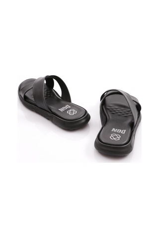 Dgn Hakiki Deri Comfort Rahat Taban Erkek Terlik 826 826-2690-R1534 Siyah