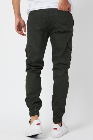 Serseri Jeans Erkek Su Yeşili Renk Jogger Paçası Beli Lastikli Pantolon Haki