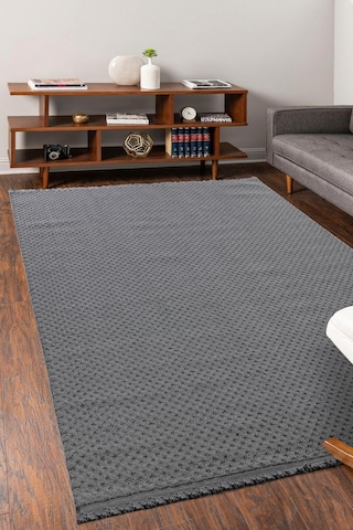 Bukleli Yumuşak Shaggy Modern Halı Yolluk Oturma Odası Salon Koridor Çocuk Odası Mutfak Halısı Antrasit