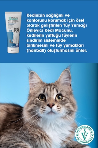 Mixtura Pharma hairball Kedi Tüy Yumağı Malt Macun Tüy Yumağı Oluşumunu 75 G