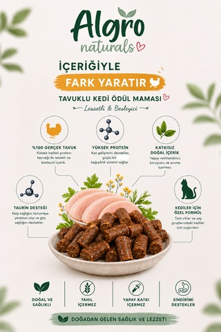 Tavuklu Kedi Ödül Maması 80 G X 3 Paket Yüksek Proteinli, Taurin Destekli, Doğal Kedi Atıştırmalığı
