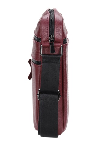 Bizoon Np242 Hakiki Deri Erkek&kadın Postacı Omuz Çantası Mürdüm