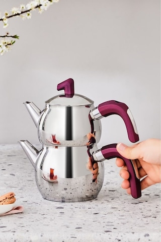 Karaca  Viyola İndüksiyon Tabanlı Midi Çaydanlık Takım Mürdüm