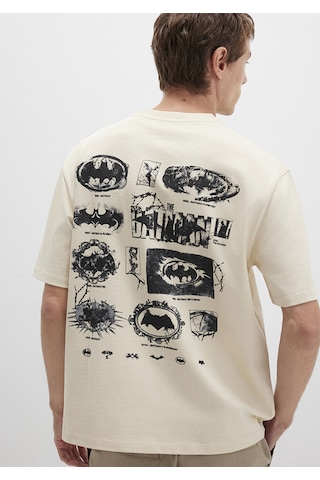Mavi - Batman Baskılı Bej Tişört 0612919-70065 Bej