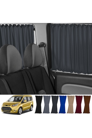 Pandami Ford Connect 1.nesil 2002-2013 Uyumlu Füme Raylı Oto Perde Takımı