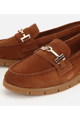 Hotiç Kadın Süet Deri Taba Yumuşak Tabanlı Tokalı Günlük Loafer 01ayh320570a370 01ayh320570a370 Taba