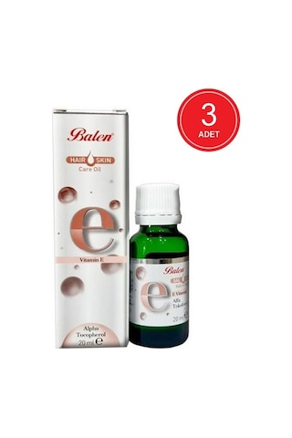 Balen E Vitamini Saç ve Cilt Bakım Yağı 3 x 20 ML