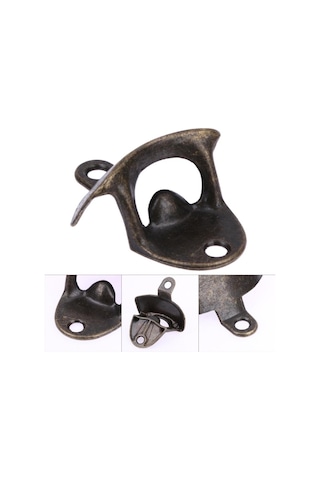 Mutfak Bar Dekorasyon Duvara Monte Şişe Kapağı Açacağı Açacak Bakır