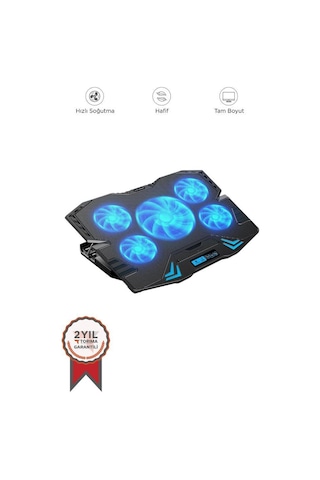 Torima Cf-05 Ayarlanabilir Dizüstü Bilgisayar Rgb Soğutma Fanı Siyah