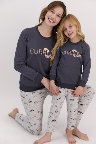 Arnetta Current Mood Antrasit Kız Çocuk Uzun Kol Pijama Takımı 5274-27838 Antrasit