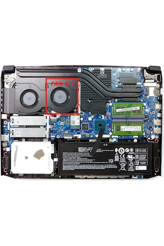 Acer Uyumlu Aspire 7 A715-75G-522G, A715-42G-R0E9 Notebook CPU-GPU Fan