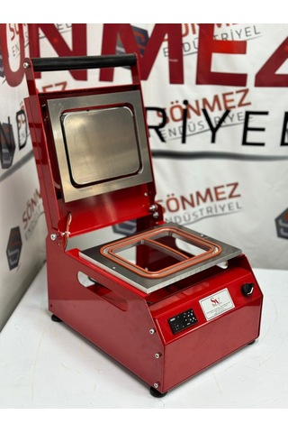 Sönmez Manuel Kase Kapatma 2 Gözlu Tabak Kapatma Makinesi Red