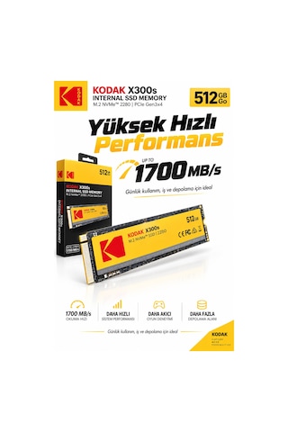 X300s 512gb M.2 Nvme Pcıe Gen3x4 2280 Ssd 2000 Mb/s Okuma 1000 Mb/s Yazma Hızlı Ssd