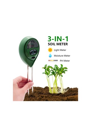 Qingmipy 3-in-1 Toprak Test Cihazı: Ph, Nem Ve Işık Seviyesi Ölçer - Bahçe Ve Saksı Bitkileri İçin Yeşil