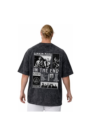 Linkin Park In The End Rock Metal Müzik Grubu Sırt Baskılı Unisex Siyah