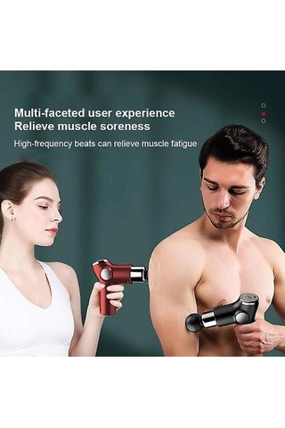 Mini Masaj Tabancası Lcd Ekran Masajı Ectxlx Gri