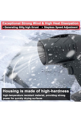 Pazly Yüksek Güçlü Taşınabilir Jet Fan - 500g Şiddetli Rüzgar, Makita Pil Uyumlu, Hız Ayarı, Geniş Kullanım Alanı