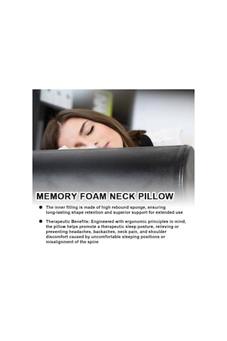 Geeksen Yastık Boyun Ve Bel Ağrısı İçin Hafıza Köpüğü Silindir Yastık - Yıkanabilir Kılıflı Koyu Gri