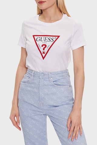 Guess Marka Logolu Kadın T-shirt Beyaz