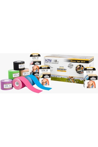 Vzn Kinesio Sport Tape Sporcu Ağrı Bandı 5 M X 5 CM Sarı