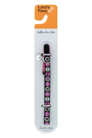Luxury Paws Kedi Boyun Tasması Reflektif Pembe 10mm-32CM