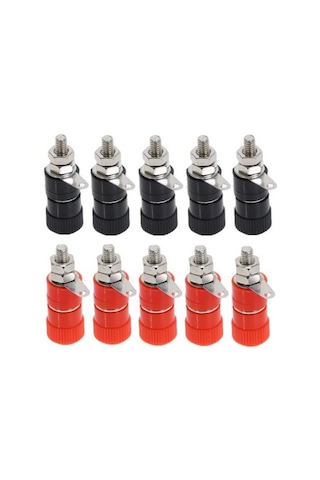 Koodmax 5 Takım 4mm Orta Boy Born Klemens 5 Kırmızı - 5 Siyah