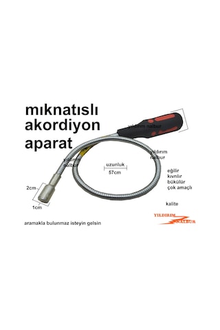 Mıknatıslı Tornavida Tamirci Aparatı Manyetik Mıknatıs Akordiyon