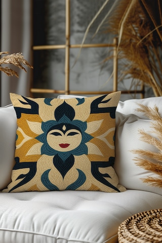 2 Li Nakış Desenli, Çift Taraflı Baskı, Kırlent Kılıfı Seti 18